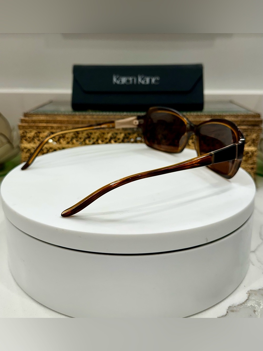 Karen Kane - Dahlia - Tortoiseshell/Honey Sunglasses - VGUC, w/ KK Hard-Case EUC - Picture 5 of 17